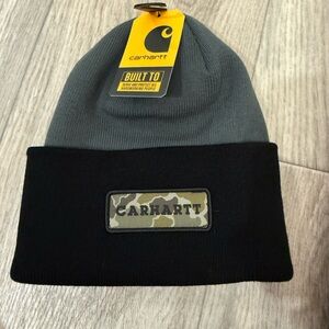 Carhartt Black and Gray Cuffed Beanie